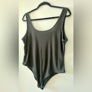 Black ribbed Sleeveless bodysuit